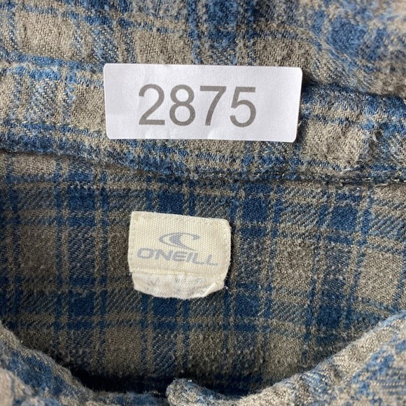Oneill Button-Up Shirt Mens M Medium Multicolor Flannel Plaid Long Sleeve Pocket - Picture 16 of 16